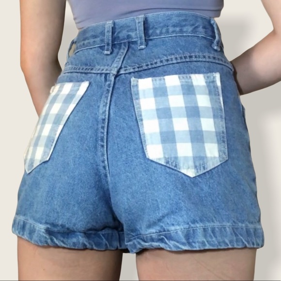 Levi's Pants - Vintage 1990s High Rise Denim Gingham Shorts 27